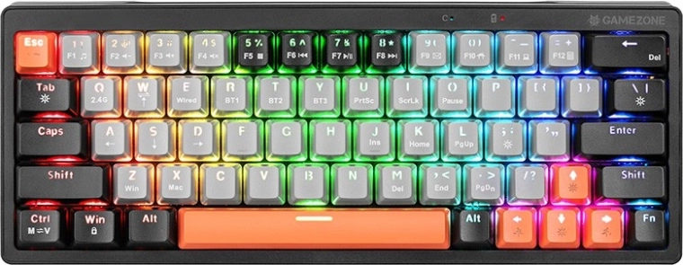 Mekanisk gamingtastatur TRACER Gamezone EVO1 Hot Swap 63, RGB, 60%