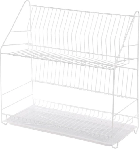 To-etagers opvaskestativ 50 cm hvid