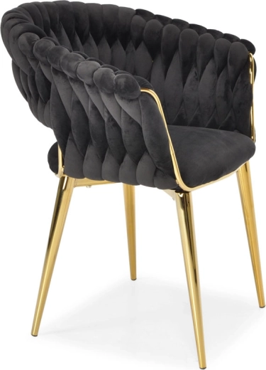 Luksuriøs fløjl i dyb sort