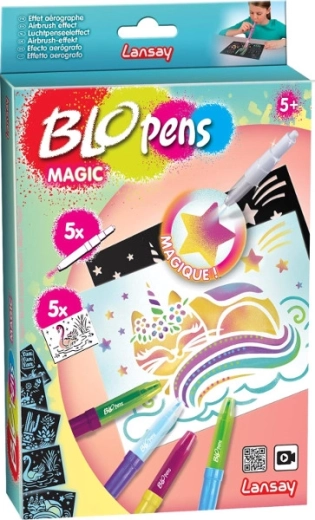 Magiske blæse-tuscher BLOPENS – 5 stk.