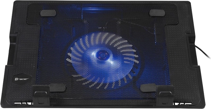 Køleunderlag til bærbar TRACER Icestorm 12–17″ med blå LED-ventilator