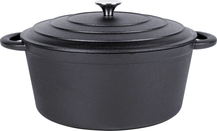 Solidt låg med knop i rustfrit stål