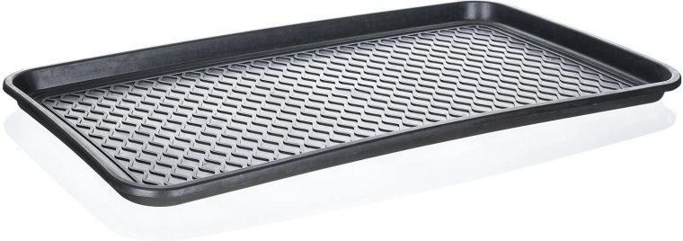 Drypbakke til fodtøj 75 × 38 cm, sort plast