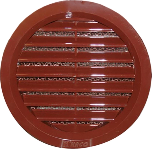 Ventilationsrist med net, diameter 100 mm – Brun