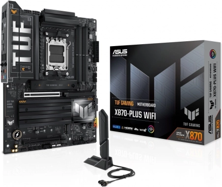 ASUS TUF Gaming X870-PLUS WIFI – AM5 bundkort med DDR5, HDMI og USB‑C