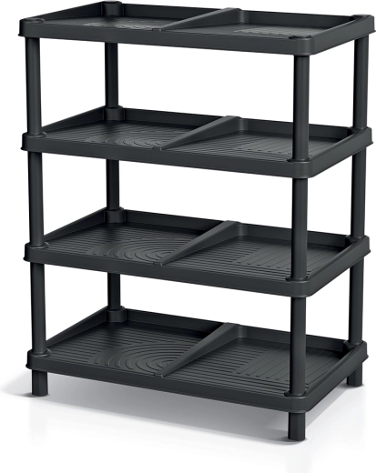 Skohylde TASSY RACK genanvendt sort