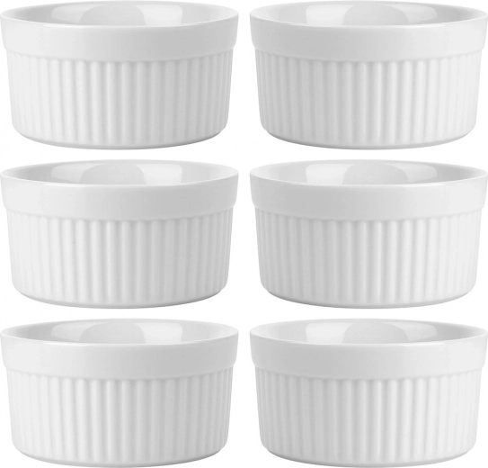 Stilfuldt sæt med 6 ovnfaste skåle