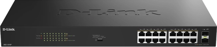 D-Link DGS-1018P gigabit uswitchet PoE-switch