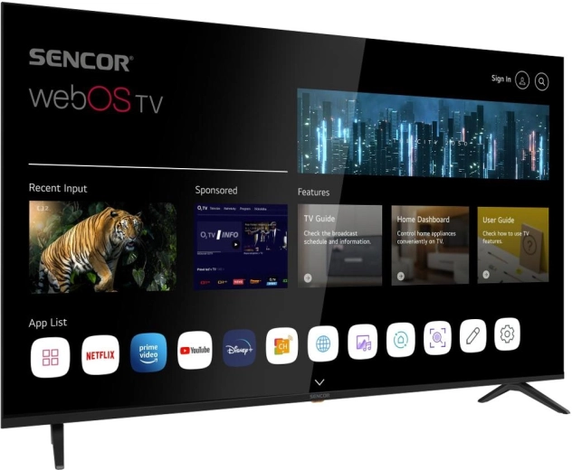 webOS Smart TV og populære apps