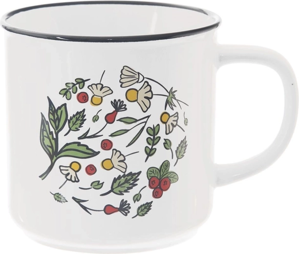 Keramisk Orion-krus med blomstermotiv 650 ml