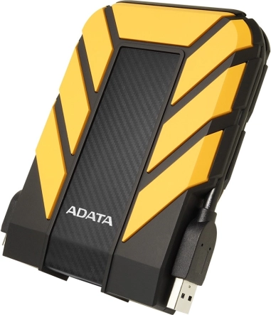 Ekstern robust disk 1 TB 2.5" USB 3.1 ADATA DashDrive Durable HD710 – gul