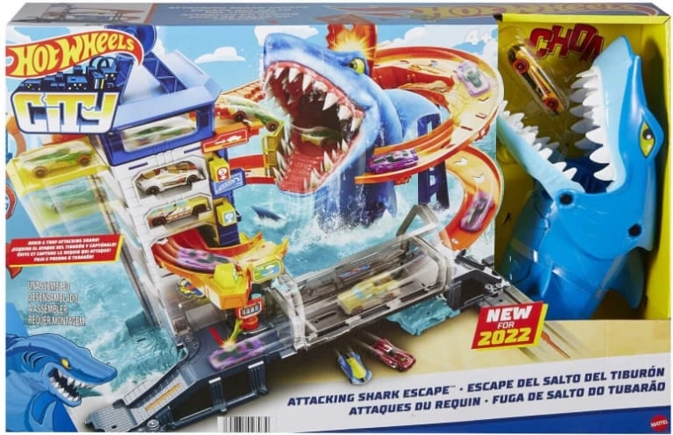 Hot Wheels City havn – hajangreb legesæt