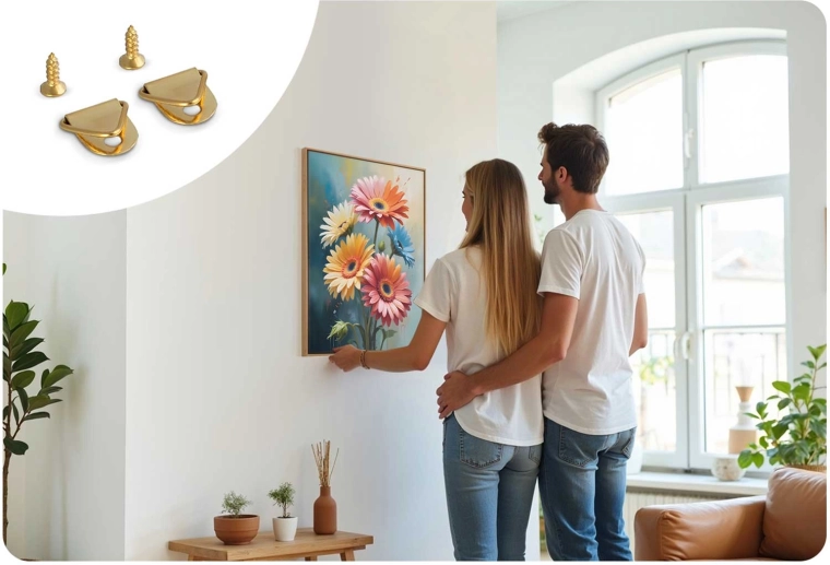 Hænges op på et øjeblik – ophængssæt medfølger