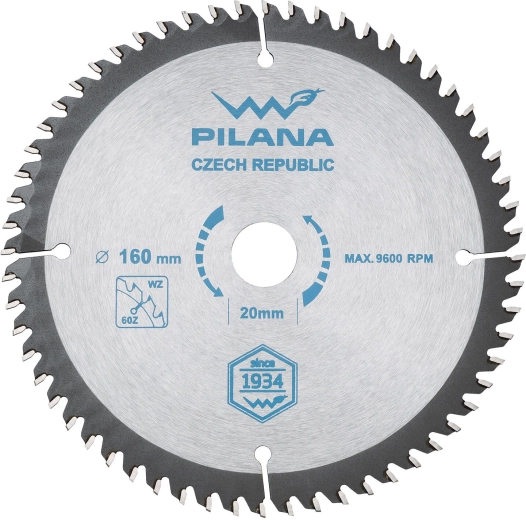 Savklinge PILANA 160 mm, 60 tænder, WZ til træ
