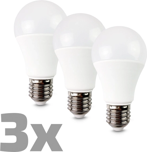 Ecolux LED-pære E27 12 W 3000 K 1080 lm – 3 stk.
