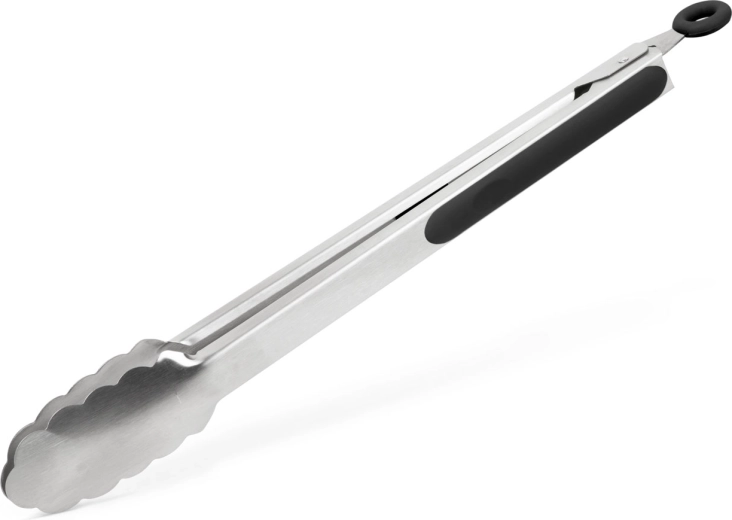 Grilltang i rustfrit stål, 34 cm, sort