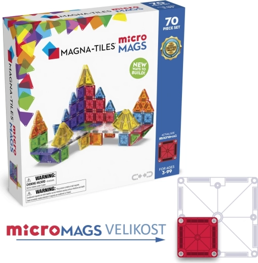 Magna-tiles magnetisk byggesæt micromags 70 dele