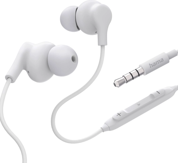 Kablede in-ear øretelefoner Popply hvid