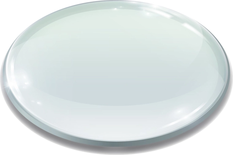Forstørrelsesglaslinse af glas, 5 dioptrier, til lup med belysning