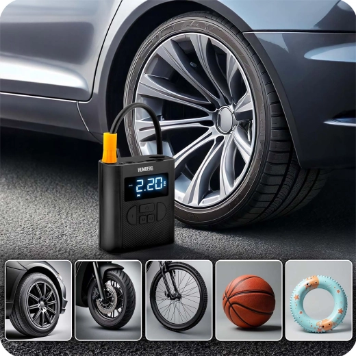 Kraftfuld og multifunktionel til bil, moto, cykel og bolde