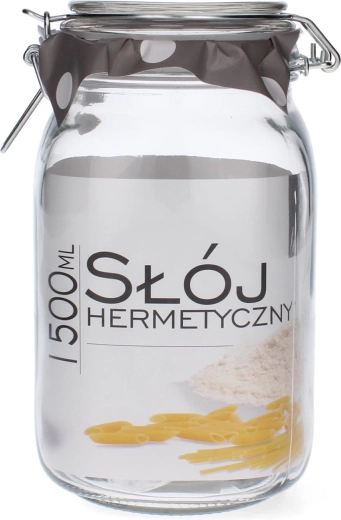 Firkantet glas 1,5 l med mekanisk lukning