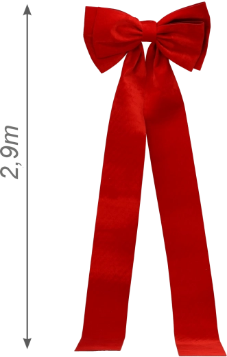Juledekorativ sløjfe (kokarde) rød 82 × 290 cm