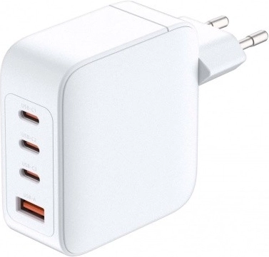GaN-oplader 140 W med 3× USB-C og 1× USB-A