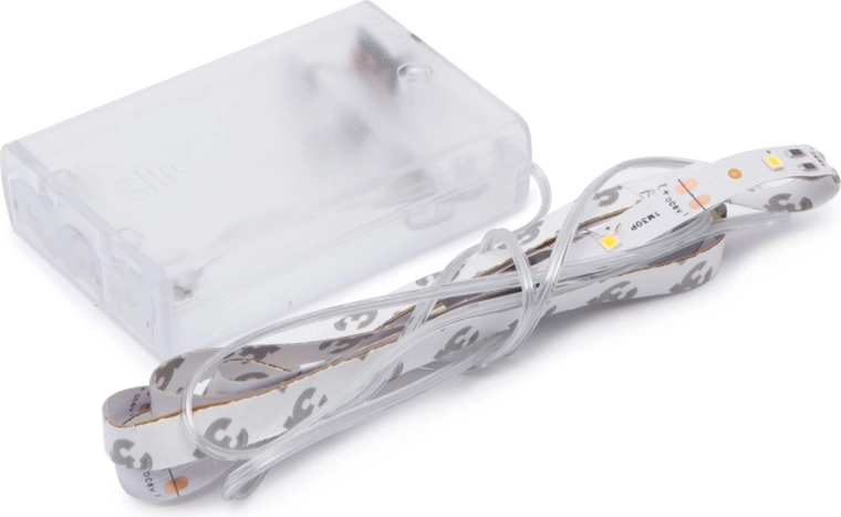 LED-lyskæde med varmt hvidt lys, 1 m, til AA-batterier