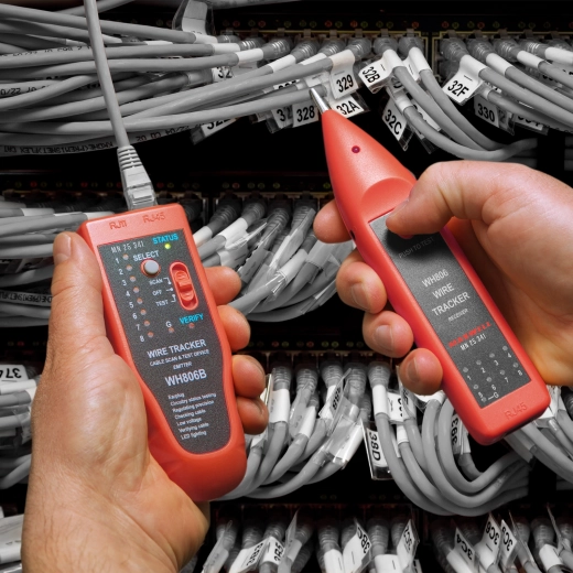 Kabelsøger med lydsignal og RJ45-tester