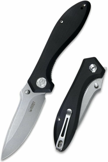 foldekniv Kubey Ruckus Black 8,4 cm G10 med clip