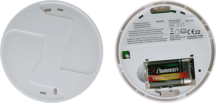 Nem installation og strømforsyning med 9 V-batteri
