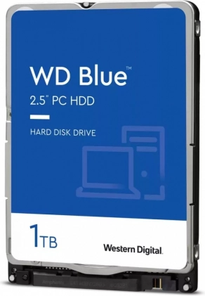 WD Blue harddisk 1 TB 2,5" SATA III 5400 o/min 128 MB cache