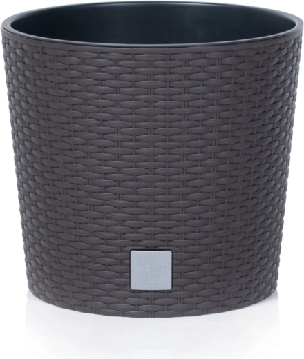 Blomsterkrukke Rato Round med indsats 40 cm umbra