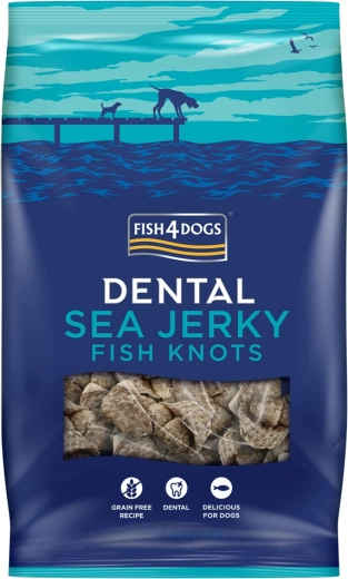 Fish4Dogs Dental Sea tandgodbidder til hunde af havfisk – knuder 500 g
