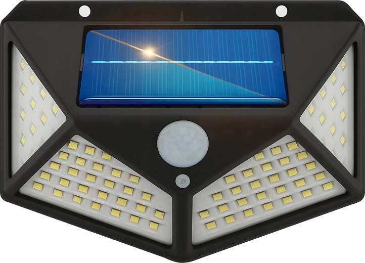 Vidvinkelbelysning med 100 LED