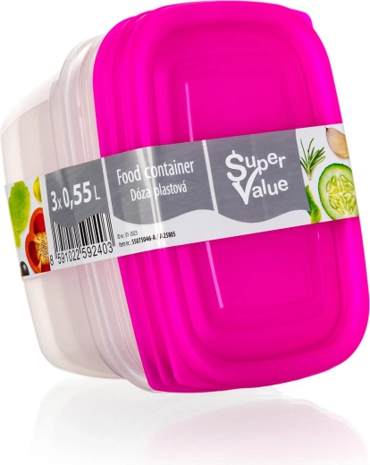 Praktisk størrelse 0,55 l til daglige portioner