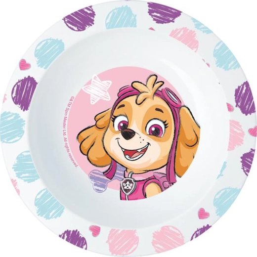 Plastskål PAW PATROL 16 cm lyserød