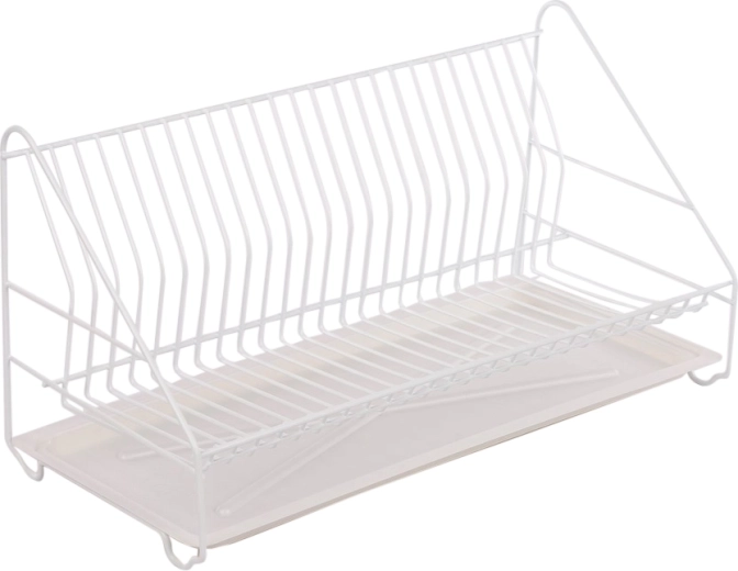 Metpol én-niveau opvaskestativ 50 cm hvidt med drypbakke