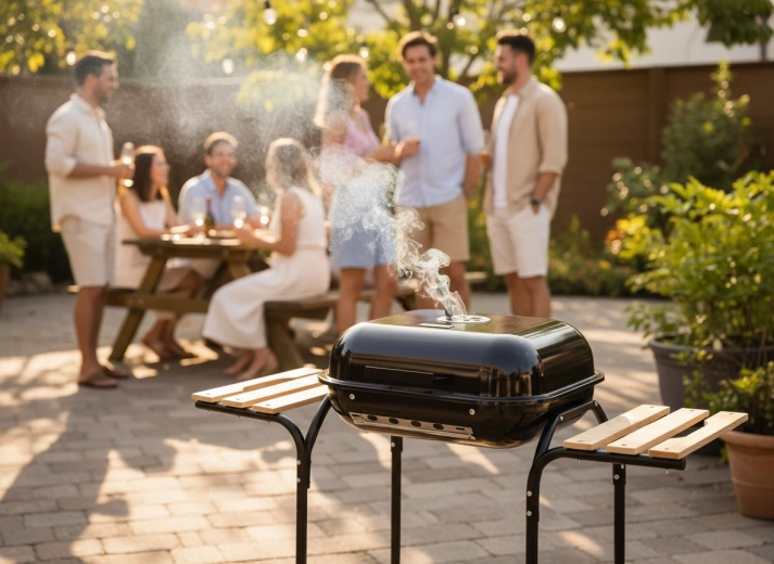 Jævn grillning på forkromet rist