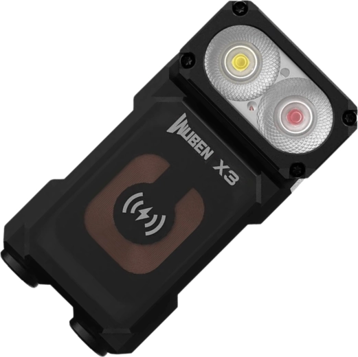 Kraftig dual-belysning: hvidt og rødt lys