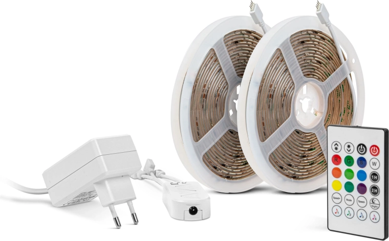 To LED-strips, uendelige lysmuligheder