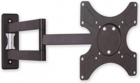 Vægbeslag til LCD/LED 19–37" med dobbelt arm, 25 kg, sort
