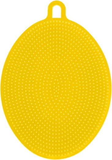 Oval, dobbeltsidet silikonerengøringssvamp