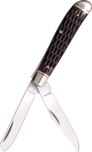 Cold Steel Mini Trapper lommekniv med 2 klinger, brun ben