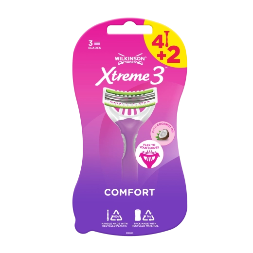 Dame engangsskrabere Wilkinson Sword Xtreme 3 Beauty, 6 stk.