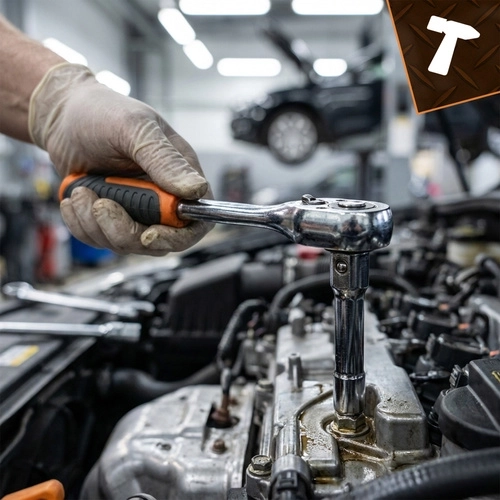 1/4" skralde med 72 tænder for hurtigt og jævnt arbejde