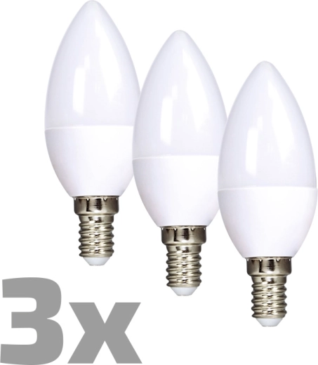 Ecolux LED-pære, lysform E14 6 W 3000 K 450 lm - 3 stk.