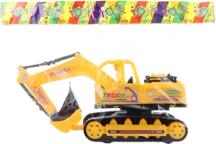 Plastik-bæltegravemaskine med bulldozer 2-i-1 med svinghjulstræk 27 cm - 1 stk.