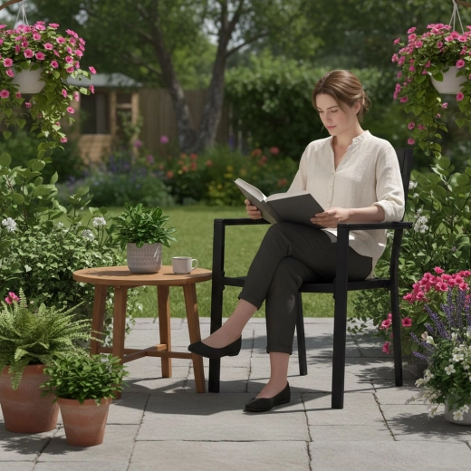 Komfort takket være bredt sæde og armlæn