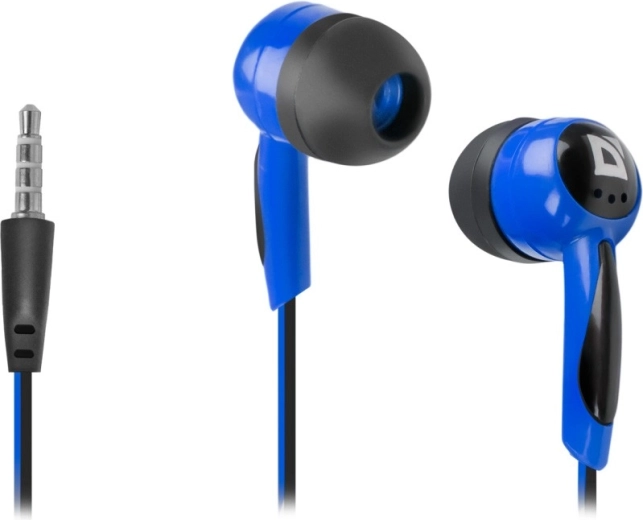 Kablede in-ear-hovedtelefoner DEFENDER Basic 604 sort-blå